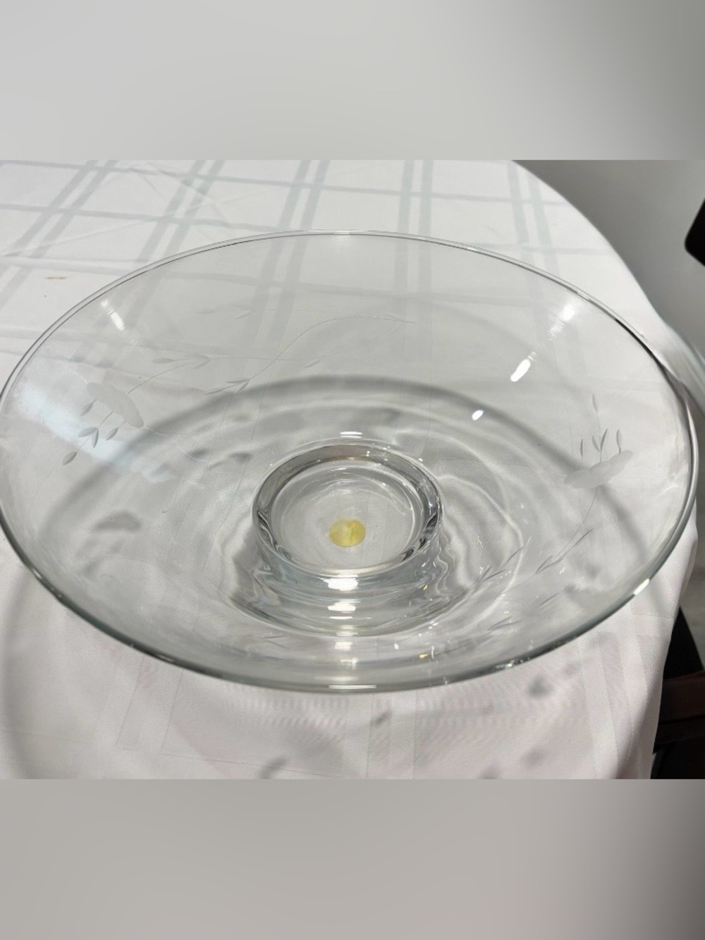 Princess House Heritage Crystal Chip & Dip Bowl